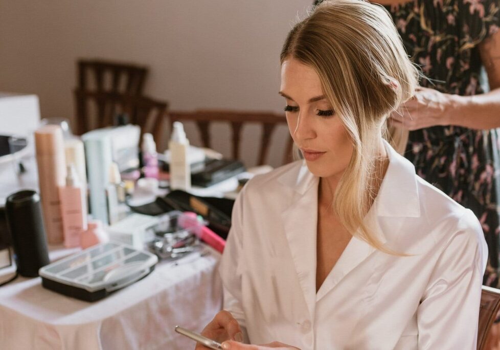 A bridal hair and make up session